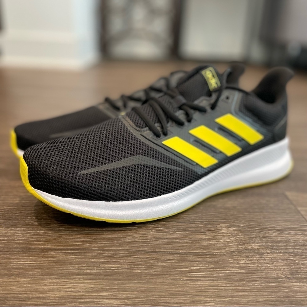 Adidas Runfalcon K 'Shock Yellow' Marathon sz 12 - Picture 2 of 5